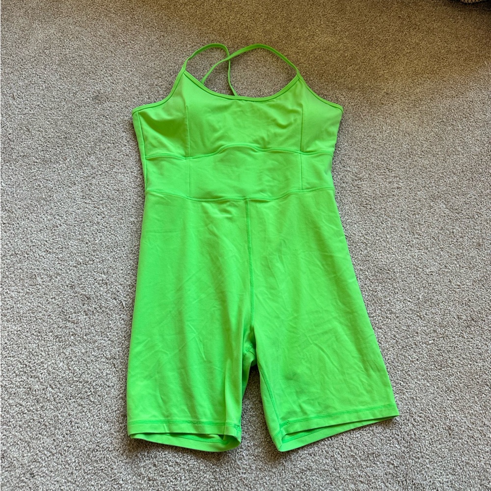 XXL GLOWMODE 6" FeatherFit™ like green neon Tummy Control Jumpsuit by Shein - Picture 5 of 16